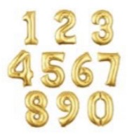فویلی عدد طلایی 32 اینچ ( 80 سانت )