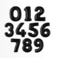 فویلی عدد مشکی 32 اینچ ( 80 سانت )